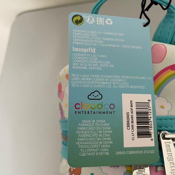 Loungefly Care Bears Special 40th Anniversary Rainbow Backpack NWT - Picture 7 of 10